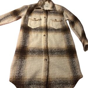 Plaid Women's Pea Coat